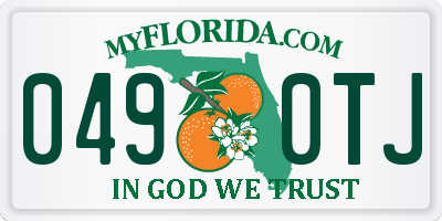FL license plate 0490TJ