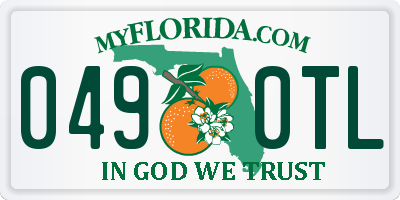 FL license plate 0490TL