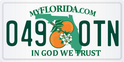 FL license plate 0490TN