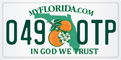 FL license plate 0490TP