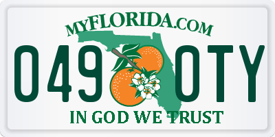 FL license plate 0490TY