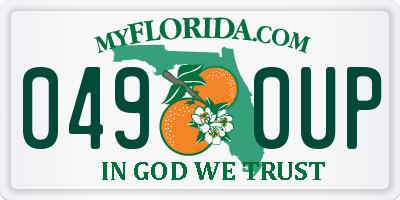 FL license plate 0490UP