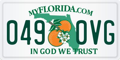 FL license plate 0490VG
