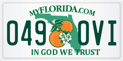 FL license plate 0490VI