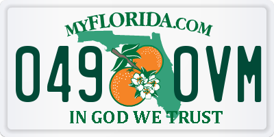 FL license plate 0490VM