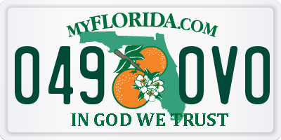 FL license plate 0490VO