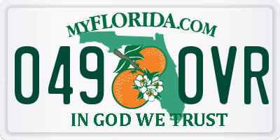 FL license plate 0490VR