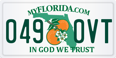 FL license plate 0490VT