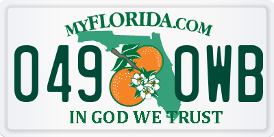 FL license plate 0490WB