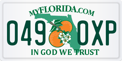 FL license plate 0490XP