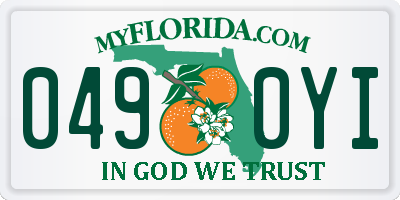 FL license plate 0490YI