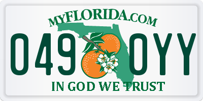 FL license plate 0490YY