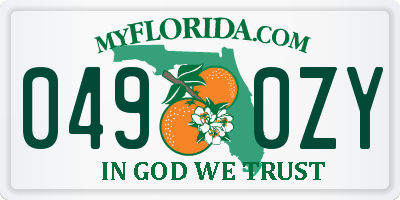 FL license plate 0490ZY