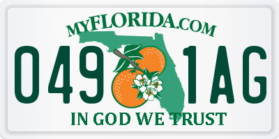FL license plate 0491AG