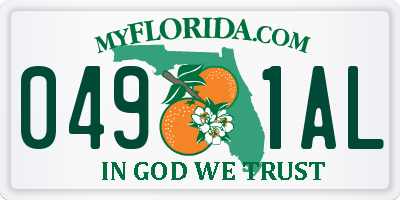 FL license plate 0491AL