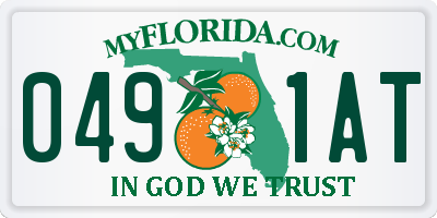 FL license plate 0491AT