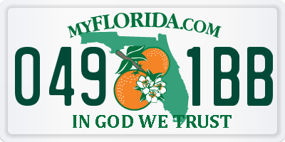 FL license plate 0491BB