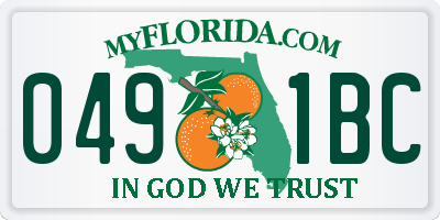 FL license plate 0491BC