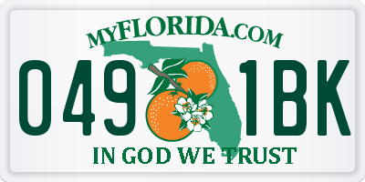 FL license plate 0491BK