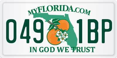 FL license plate 0491BP