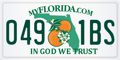 FL license plate 0491BS