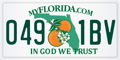 FL license plate 0491BV