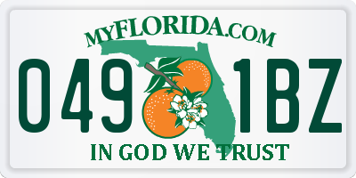 FL license plate 0491BZ