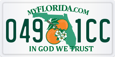 FL license plate 0491CC