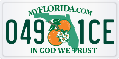 FL license plate 0491CE