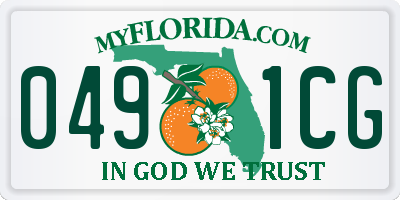 FL license plate 0491CG