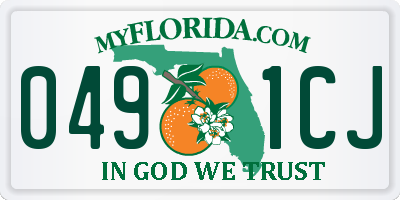 FL license plate 0491CJ