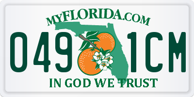 FL license plate 0491CM
