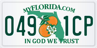 FL license plate 0491CP