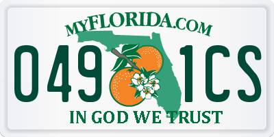 FL license plate 0491CS