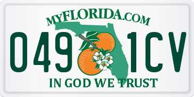FL license plate 0491CV