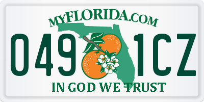 FL license plate 0491CZ