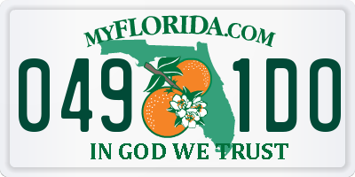 FL license plate 0491DO