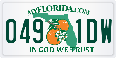 FL license plate 0491DW