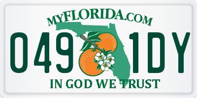 FL license plate 0491DY