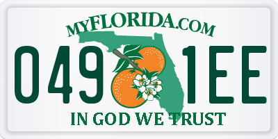 FL license plate 0491EE