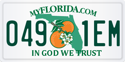 FL license plate 0491EM