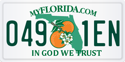 FL license plate 0491EN