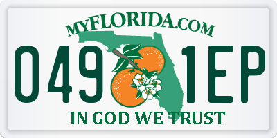 FL license plate 0491EP