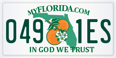 FL license plate 0491ES