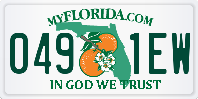 FL license plate 0491EW