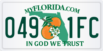 FL license plate 0491FC