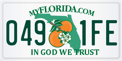 FL license plate 0491FE