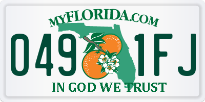 FL license plate 0491FJ