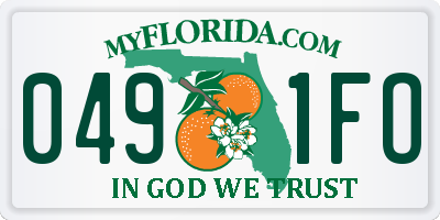 FL license plate 0491FO