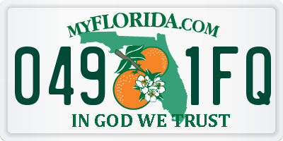 FL license plate 0491FQ